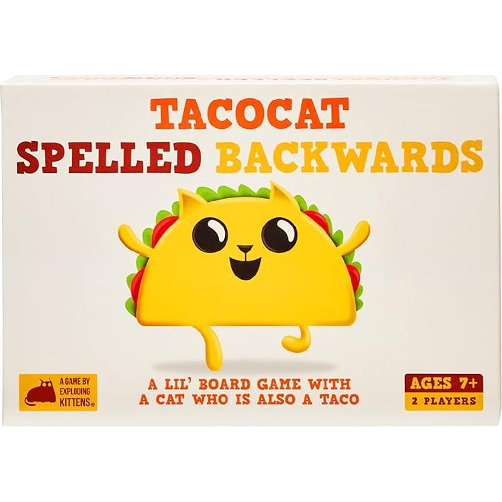 Tacocat Spelled Backwards: 2-Player Card Game by Exploding Kittens