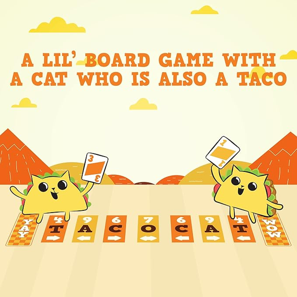 Tacocat Spelled Backwards: 2-Player Card Game by Exploding Kittens