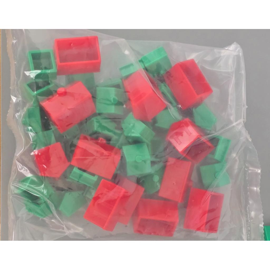Monopoly Houses & Hotels – Full Set of 32 houses + 12 hotels | Official Sealed Game Parts