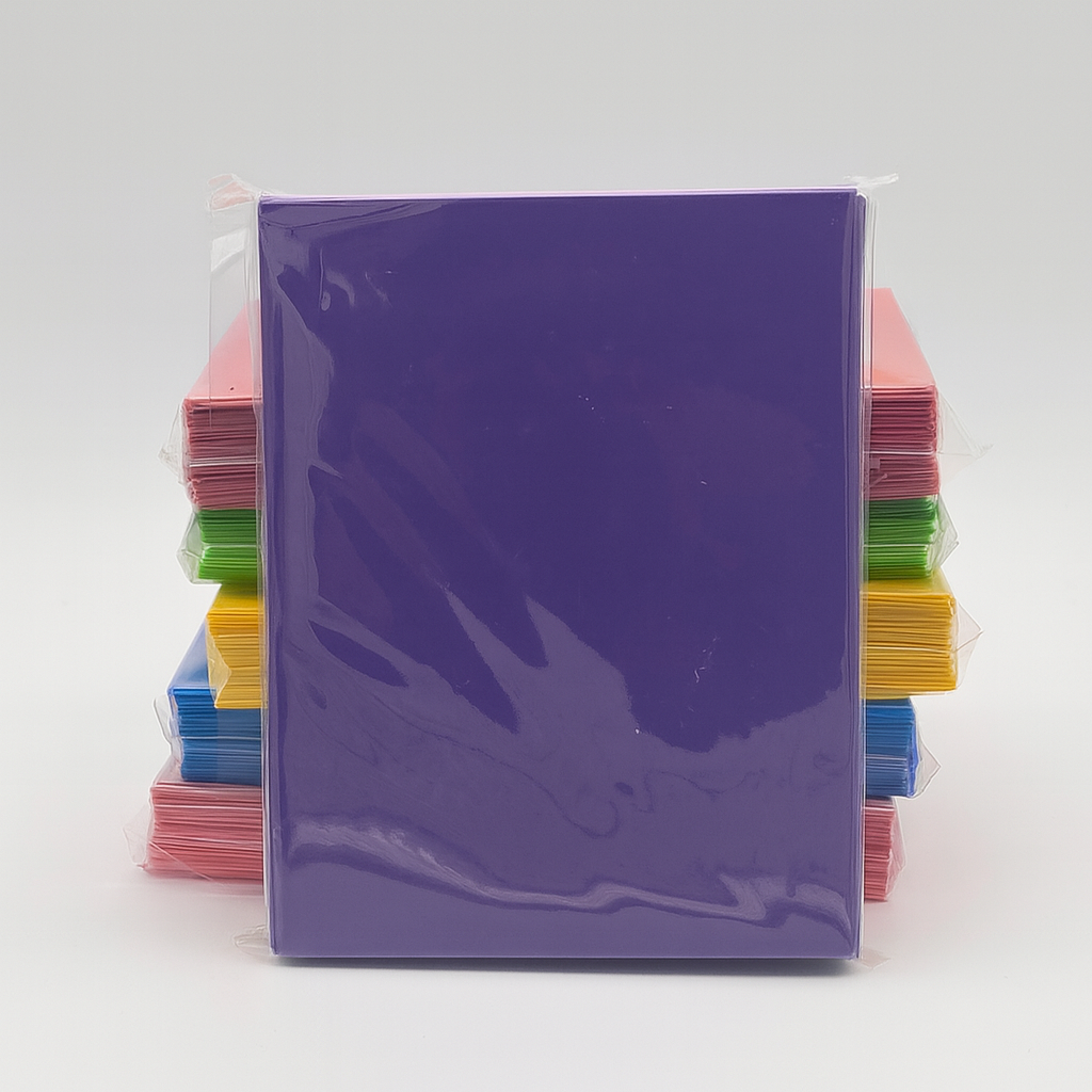 Matte Finish Card Sleeves – Coloured Backs, Crystal Clear Fronts | Acid Free, PVC Free Protection for Pokémon, MTG, Lorcana & Star Wars Cards