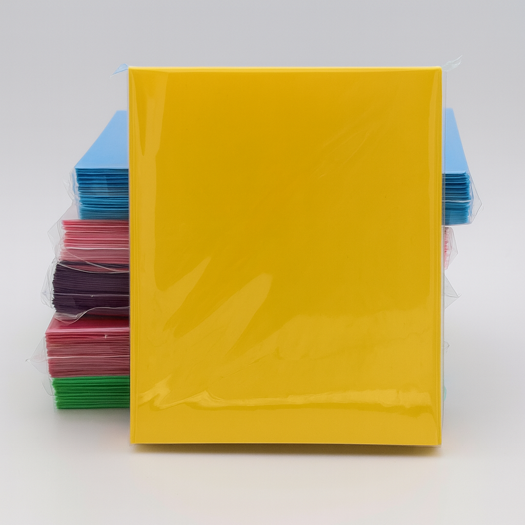 Matte Finish Card Sleeves – Coloured Backs, Crystal Clear Fronts | Acid Free, PVC Free Protection for Pokémon, MTG, Lorcana & Star Wars Cards
