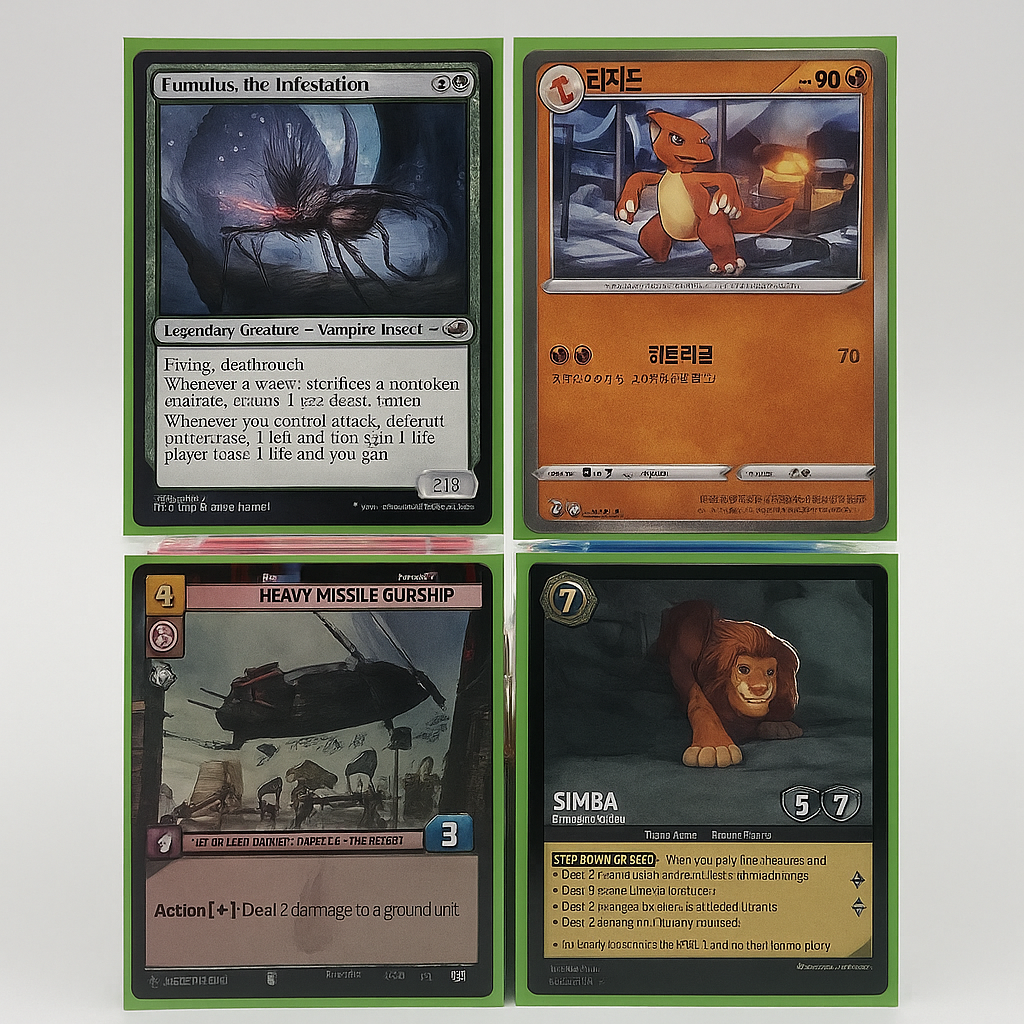 Matte Finish Card Sleeves – Coloured Backs, Crystal Clear Fronts | Acid Free, PVC Free Protection for Pokémon, MTG, Lorcana & Star Wars Cards