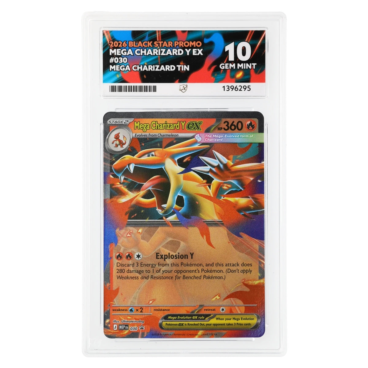Mega Charizard Y eX 030 — Black Star Promo 030 - ACE Gem Mint 10
