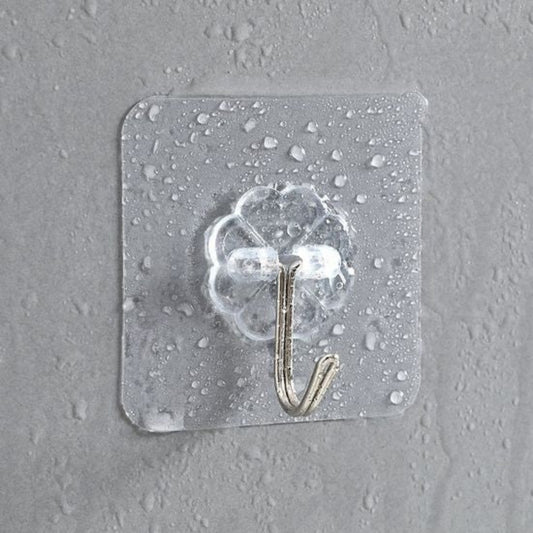 Heavy Duty Self-Adhesive Wall Hooks – No Drilling Required | Strong Waterproof Adhesive Hooks