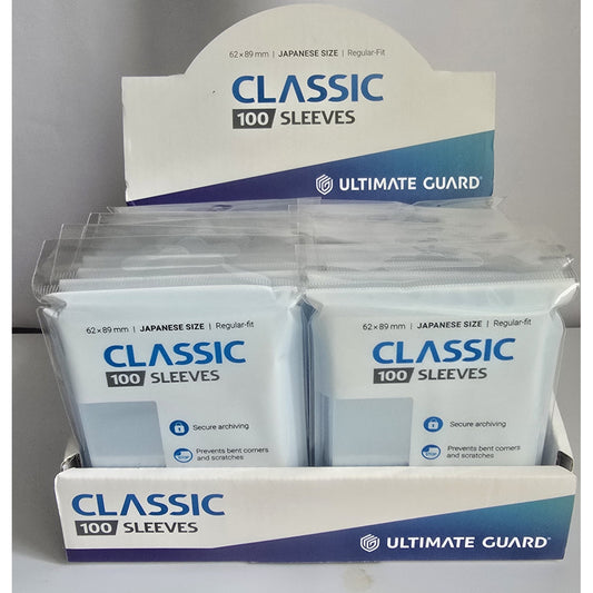 Ultimate Guard Sleeves CDU — Japanese Size (20 × 100ct, 2,000 Sleeves)