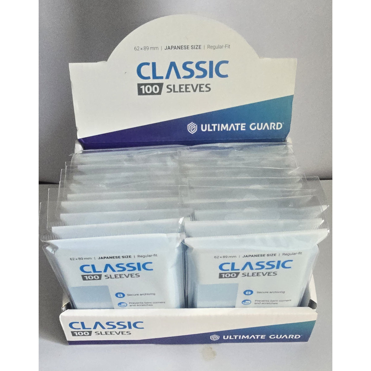 Ultimate Guard Sleeves CDU — Japanese Size (20 × 100ct, 2,000 Sleeves)