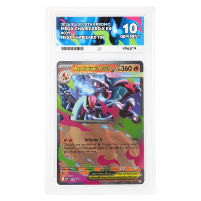 Mega Charizard X ex — Black Star Promo 029 — ACE GEM MINT 10 (819)