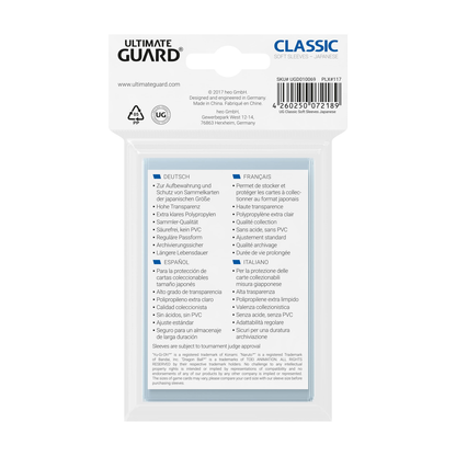 Ultimate Guard Classic Japanese Size Card Sleeves (100ct)